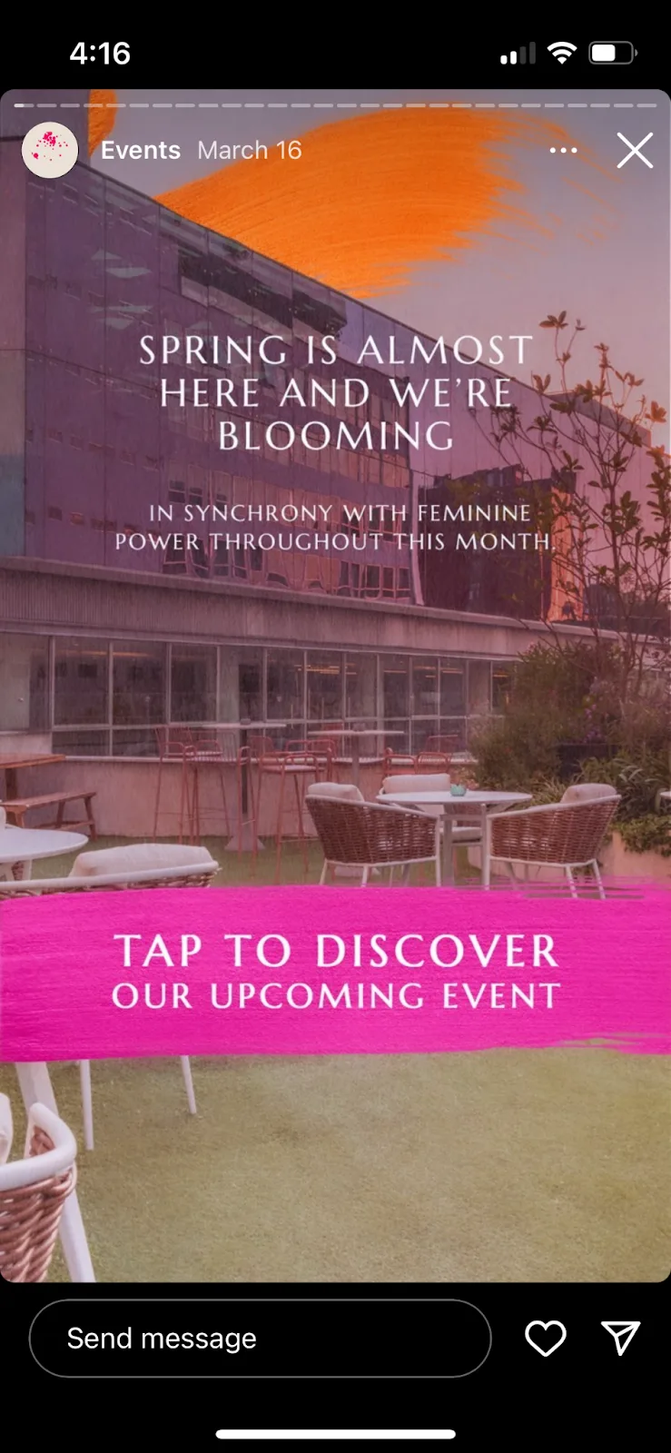 Spring is almost here — tap to discover our upcoming event